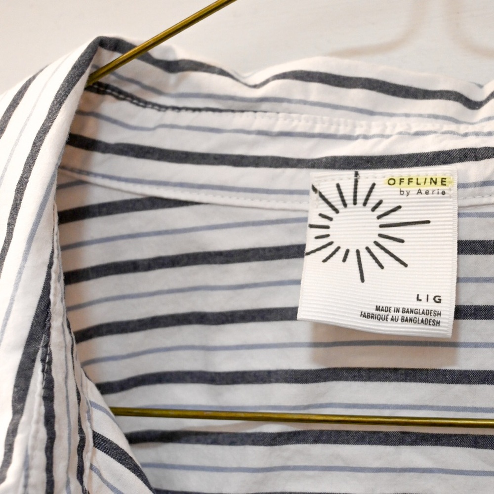 Offline by Aerie Striped button up Shirt